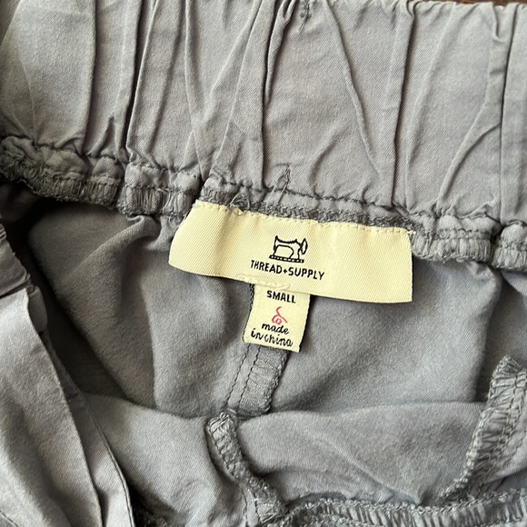 Thread & Supply Waist Tie Paper Bag Pants - Picture 6 of 7